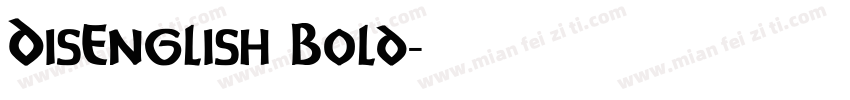 DisEnglish Bold字体转换